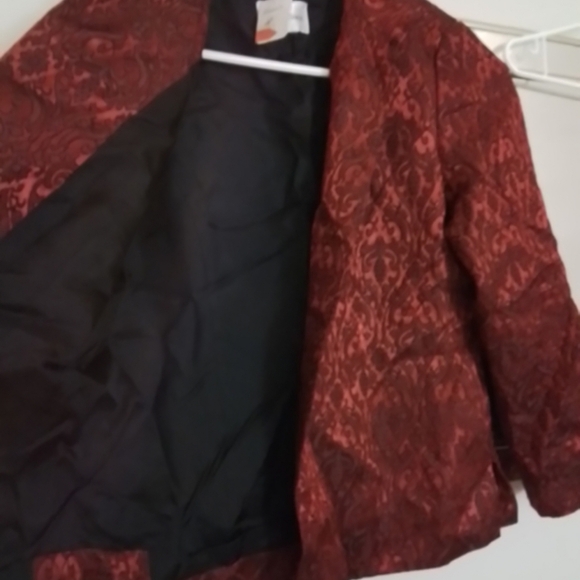 DRAPERS & DAMONS Petites WOMENS SIZE SMALL RED BLAZER JACKET - Picture 4 of 4